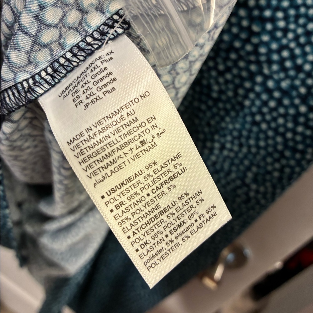 Amazon Essentials Blue Patterned Midi Dress NWT - image 5